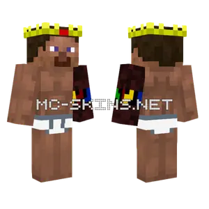 King Steve Minecraft skin