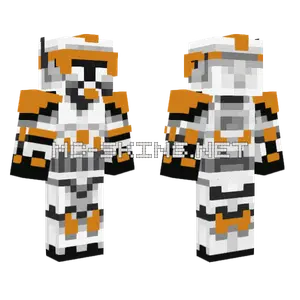 Kino Stormtrooper Orange Minecraft skin