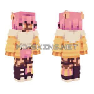 Kiss Me Pink Minecraft skin