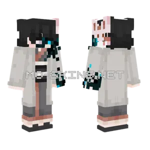 Kitsune Male Skulk Infected Minecraft skin