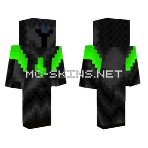 Knight Black Green Minecraft skin