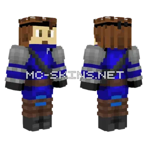 Knight In Blue Minecraft skin