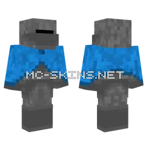 Knight With Scarf Blue Minecraft skin