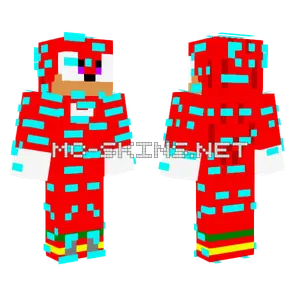 Knuckles Sonic Frontiers Minecraft skin