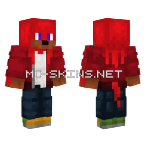 Knuckles The Echidna Minecraft skin