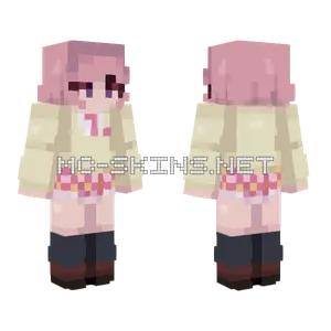 Kofuku Pink Hair Minecraft skin