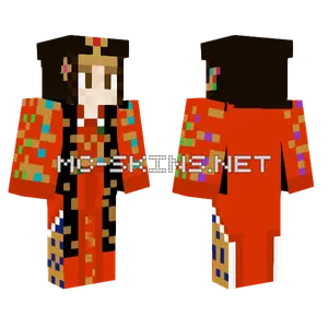 Korean Queen In Daeryebok Minecraft skin