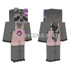 Kota Raccoon Flower Minecraft skin