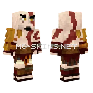 Kratos God Of War 2 Minecraft skin