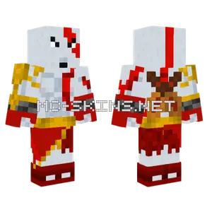 Kratos God Of War II Minecraft skin
