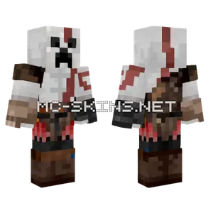 Kratos x Creeper Minecraft skin