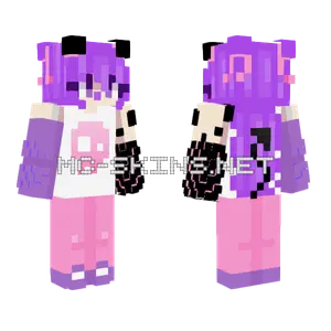 Kuromi Girl Minecraft skin