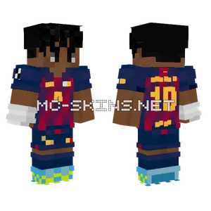 Lamine Yamal Hair Black Minecraft skin