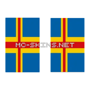 Åland Islands Flag cape, outside and lining
