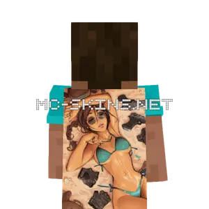 Lara Croft Bikini cape, outside and lining