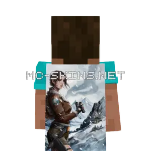 Lara Croft Winter cape, outside and lining