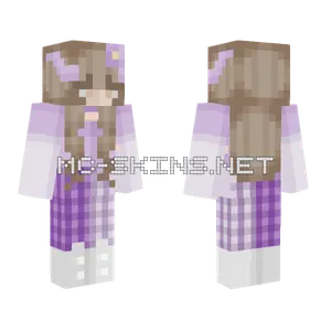 Lavender Dragon Girl Minecraft skin