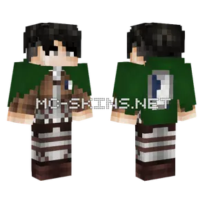 Levi Attack on Titan Minecraft skin