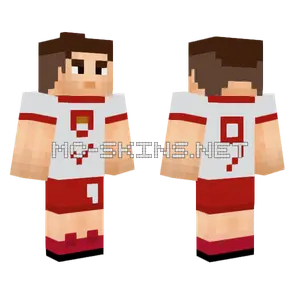 Lewandowski Poland Footballer Minecraft skin