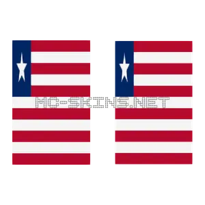 Liberia Flag cape, outside and lining
