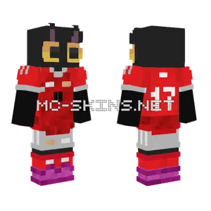 Ligacraft17 Red Jersey Minecraft skin
