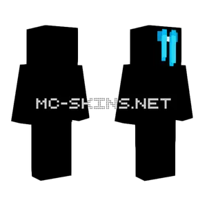 Light Blue Hair Bow Minecraft skin