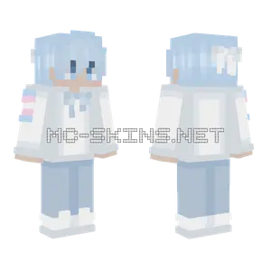Light Blue Hair Girl Minecraft skin