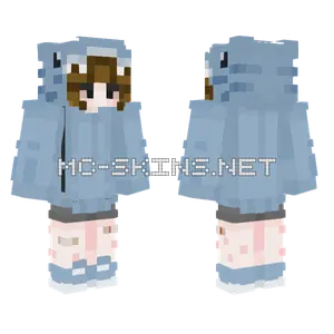 Light Blue School Uniform Minecraft skin