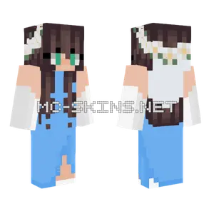 Light Blue Wedding Dress Minecraft skin