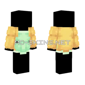 Light Green Dress Gold Coat Minecraft skin
