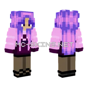 Lilac Girl Minecraft skin