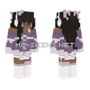 Lilac Gown Minecraft skin