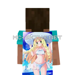 Lillie Swimsuit cape, outside and lining
