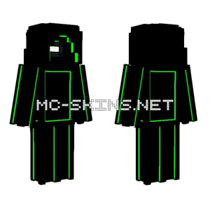 Lime Black Robot Minecraft skin