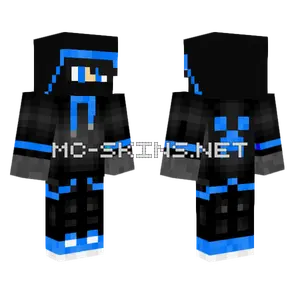 Lime Blue Hood Minecraft skin