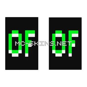 Lime OptiFine Letters cape, outside and lining