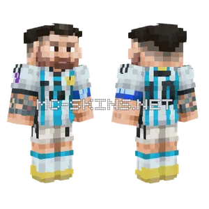 Lionel Messi Footballer Minecraft skin
