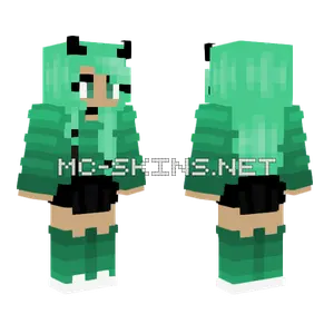 Little Green Girl Skirt Minecraft skin