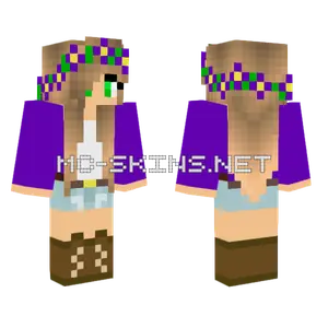 Little Kelly In Purple Minecraft skin