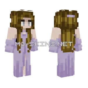 Liya Purple Dress Minecraft skin