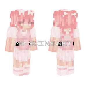 Lolita Pink Outfit Minecraft skin