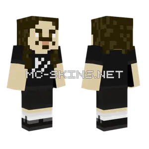 Long Curly Brown Hair Minecraft skin