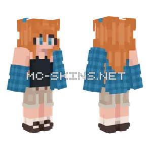 Lovely Flannel Girl Minecraft skin