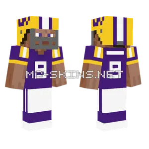 LSU Color Football Minecraft skin