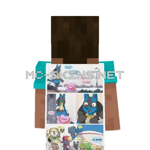 Lucario Christmas cape, outside and lining