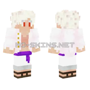 Luffy Gear 5 Minecraft skin