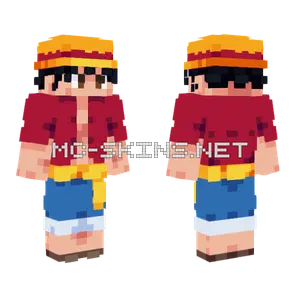Luffy Straw Hat Minecraft skin