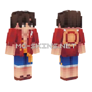 Luffy Straw Hat Minecraft skin
