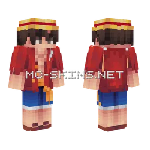 Luffy Straw Hat Minecraft skin