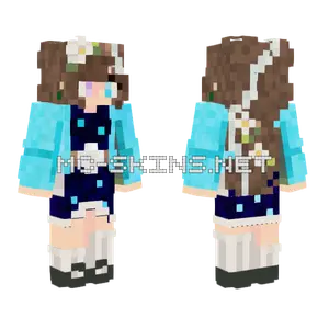 Luna Dark Green Skin Minecraft skin